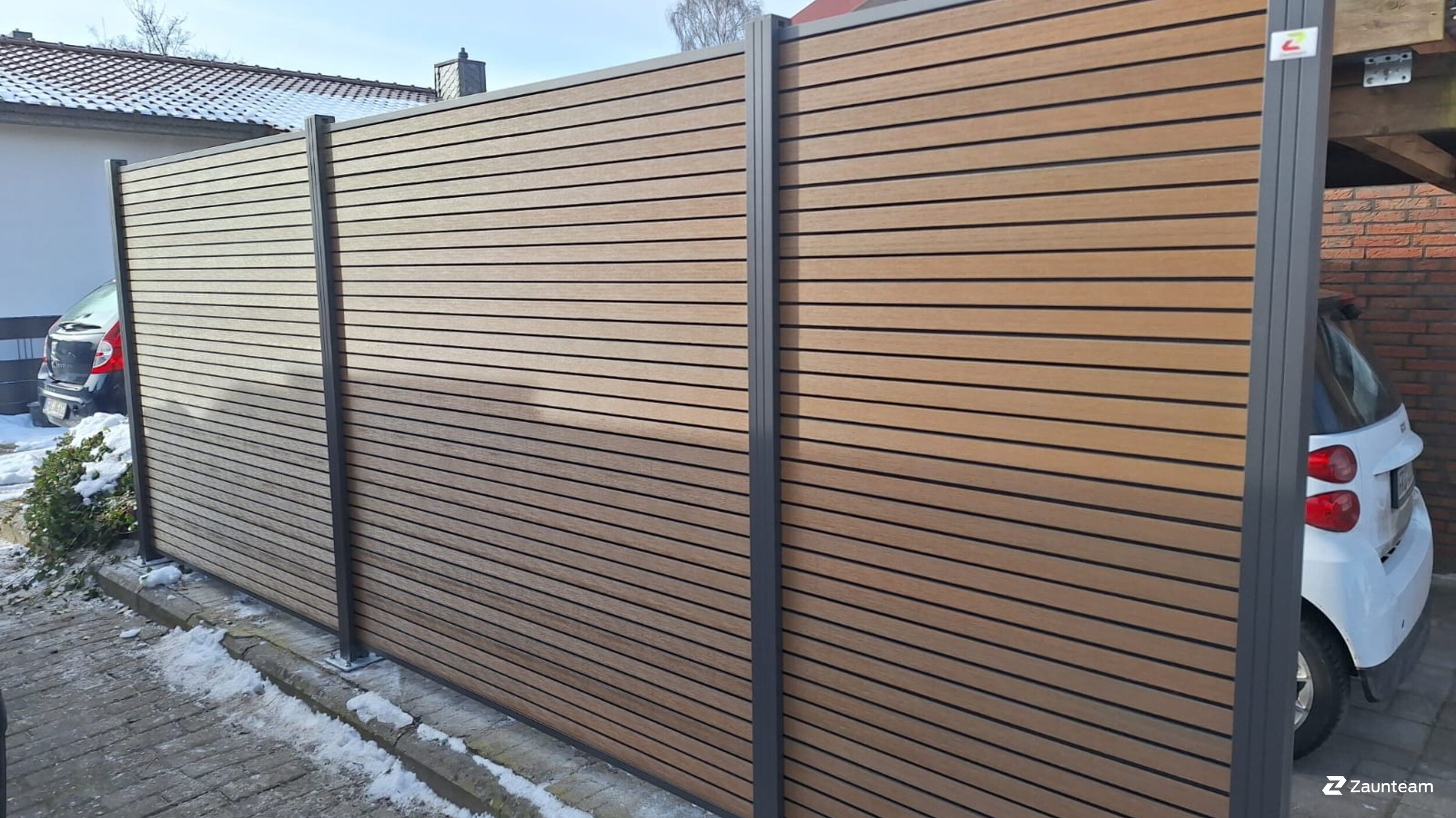 Pare-vue en WPC de 2026 à 26345 Bockhorn Allemagne de Zaunteam Friesische-Wehde.