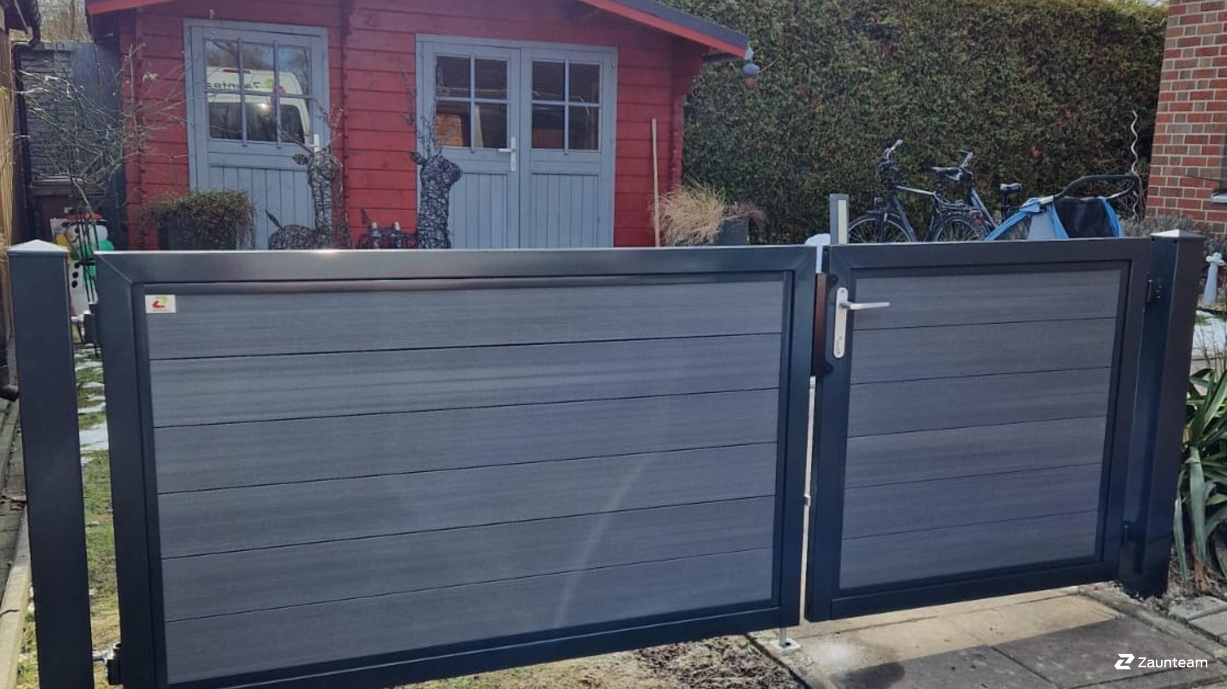 Pare-vue en WPC de 2026 à 26133 Oldenburg Allemagne de Zaunteam Friesische-Wehde.